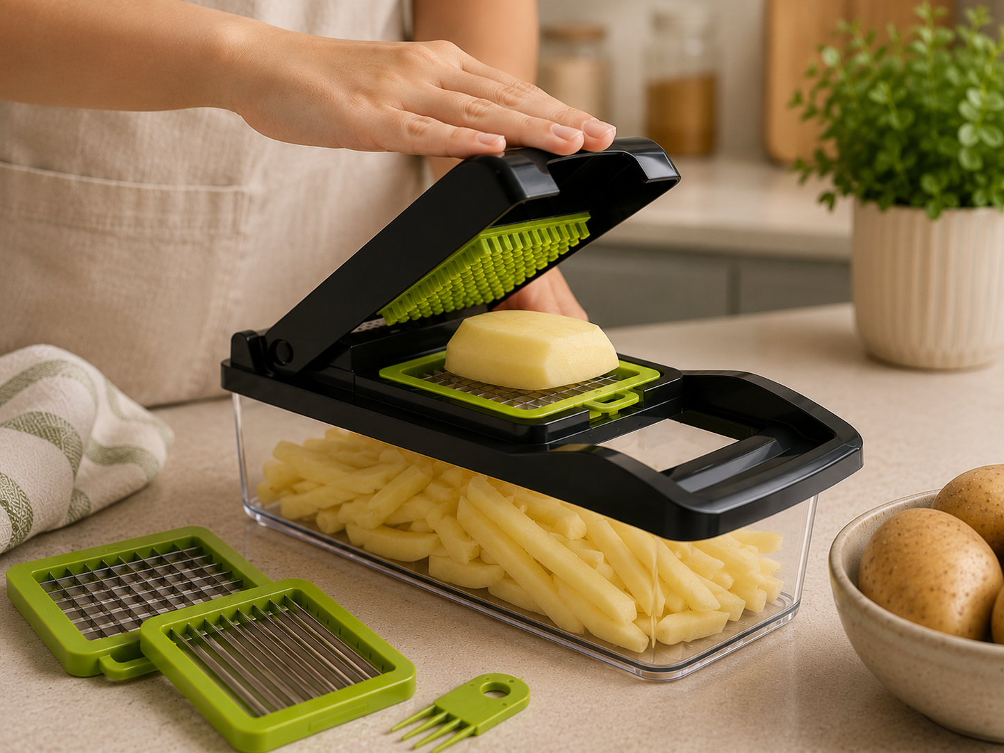 Fruit Vegetable Chopper Food Grade Kitchen