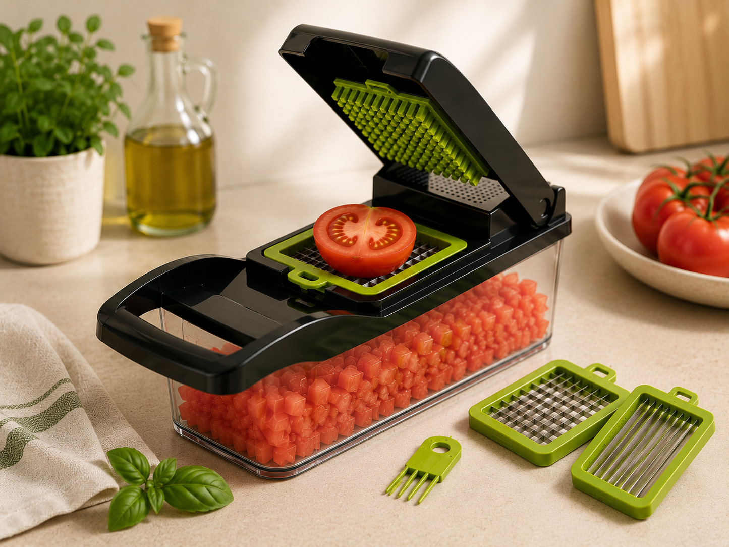Fruit Vegetable Chopper Food Grade Kitchen